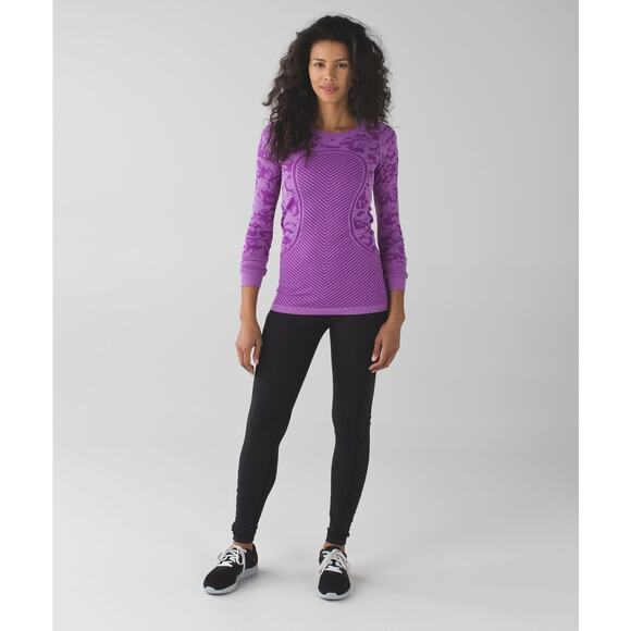 Lululemon Swiftly Tech Long Sleeve Crew | Heathered Purple | SZ 8 - Picture 4 of 12